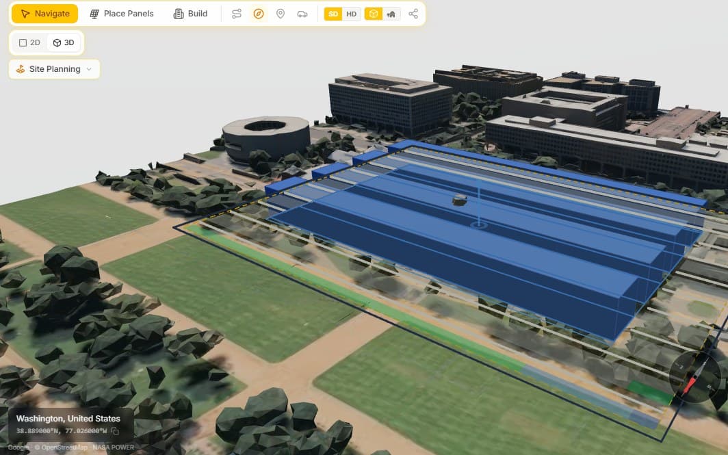 3D Massing on Real Terrain