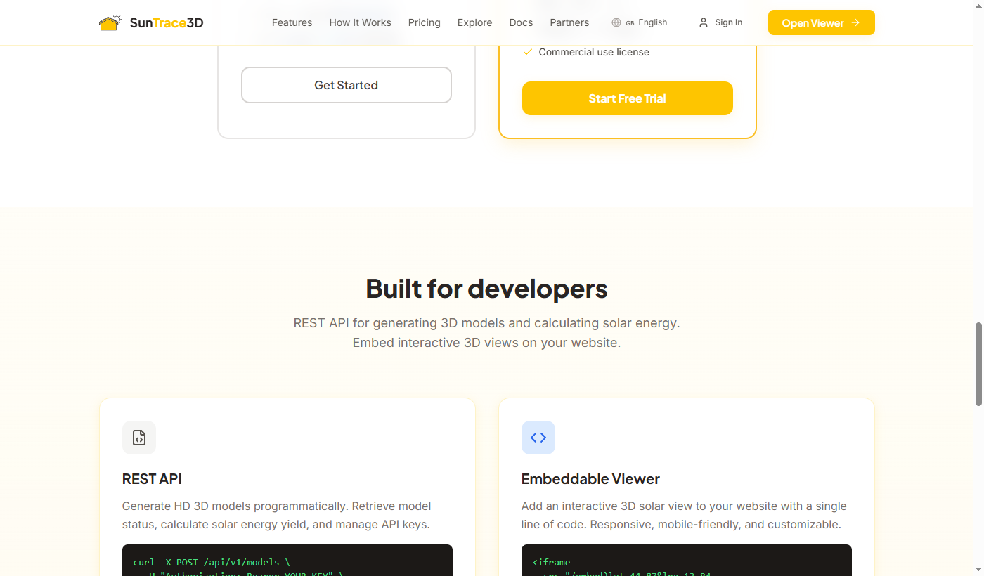 Partner portal showing API keys and usage statistics