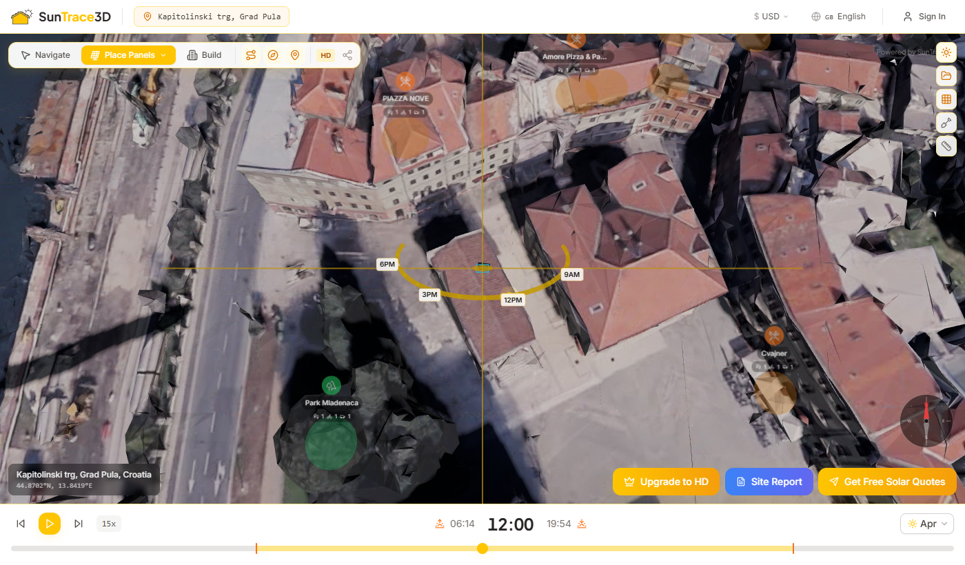 Climate data panel showing cloud loss, temperature, and heat loss metrics